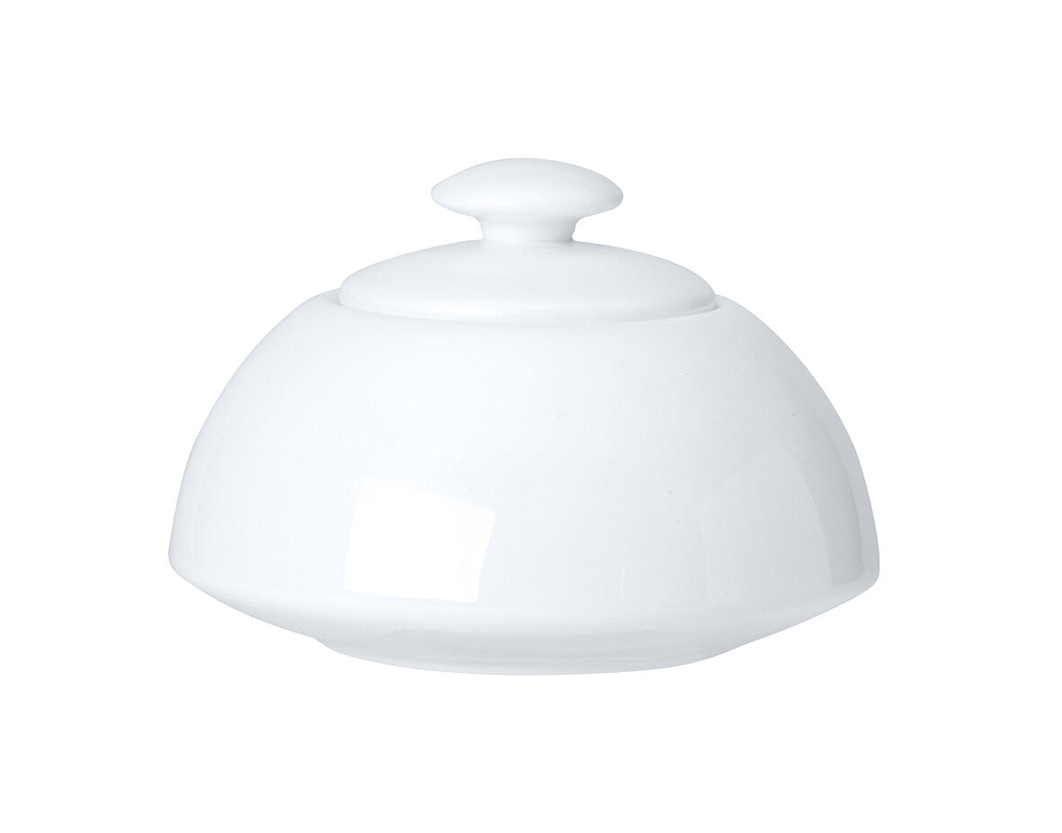 Misc Covered Sugar 5cm 18cl Ceramic Sugar Pot Lids Set Tableware Pack of 6