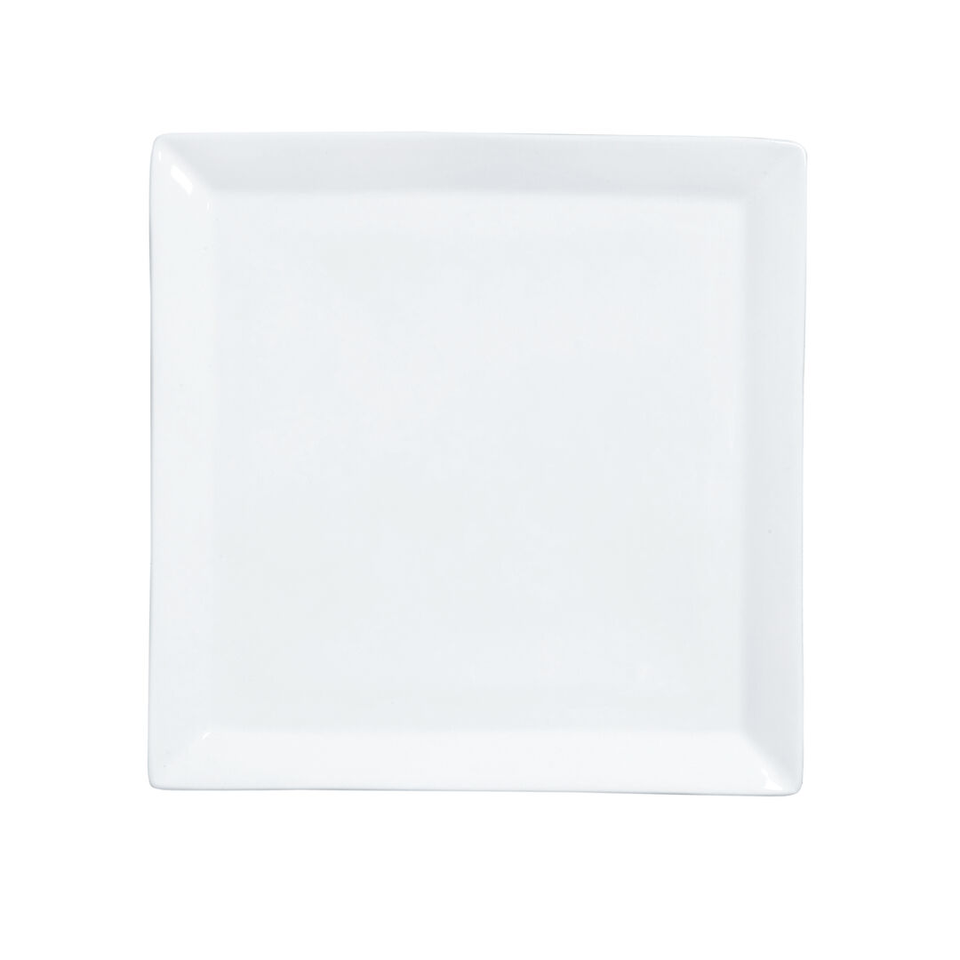 Square Tray 22.5 x 22.5cm Ceramic Serving Tray Set Bar Tableware Pack of 12