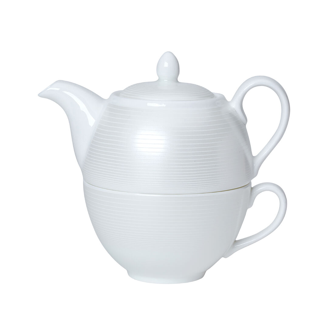 Spiro Coupe Tea For One Set Serving Ceramic Tableware For Home Hotel Pack of 6