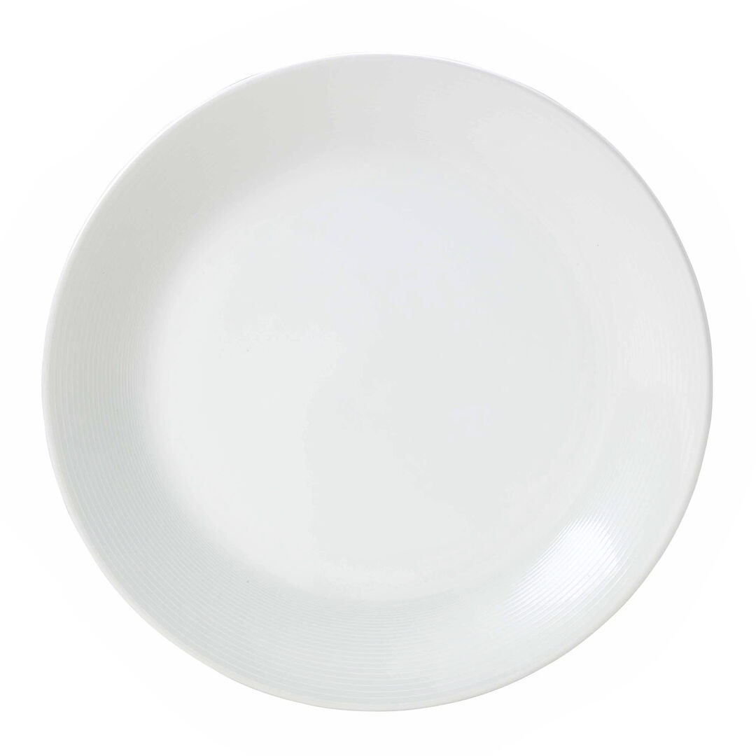 Spiro Coupe Plate 30cm (11 3/4"") Ceramic Tableware Serving Plate Set Pack of 6