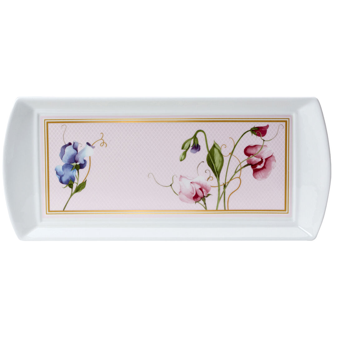 Trellis Classic Large Rectangle Tray 34 x 15cm Ceramic Serving Tray Pack of 12