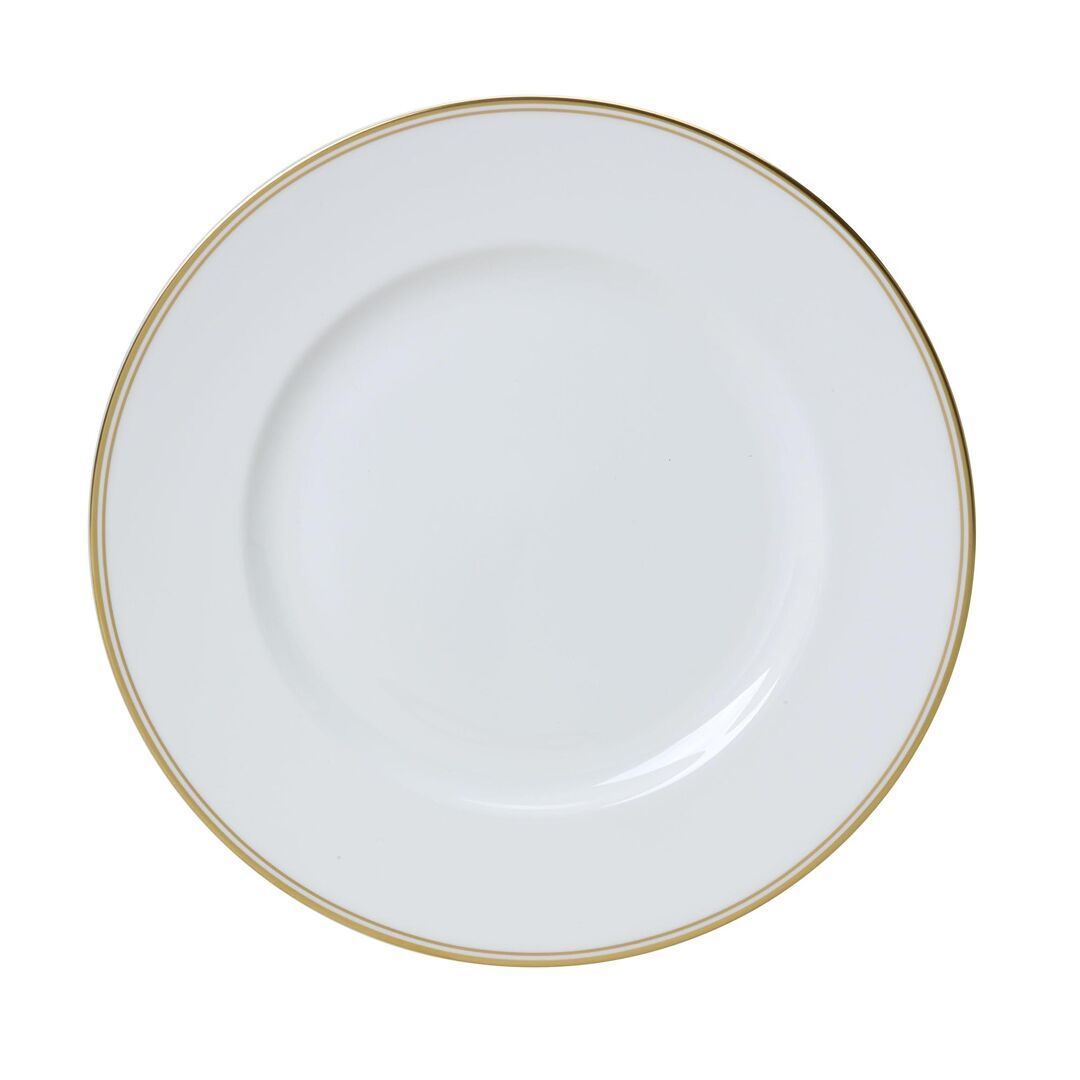 Burnished Gold Classic Plate 27.5cm Ceramic Serving Plate Tableware Pack of 12