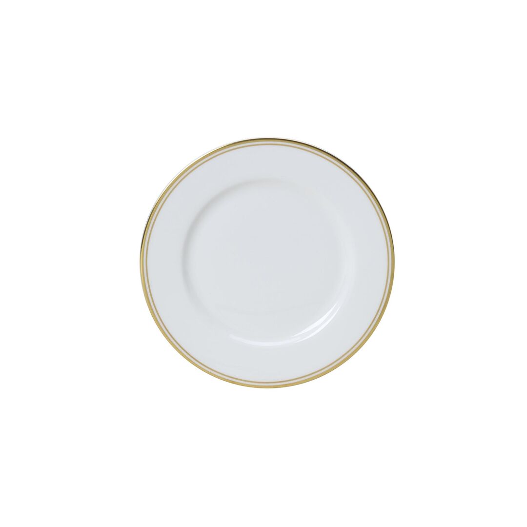 Burnished Gold Classic Plate 16.8cm Ceramic Serving Plate Tableware Pack of 12