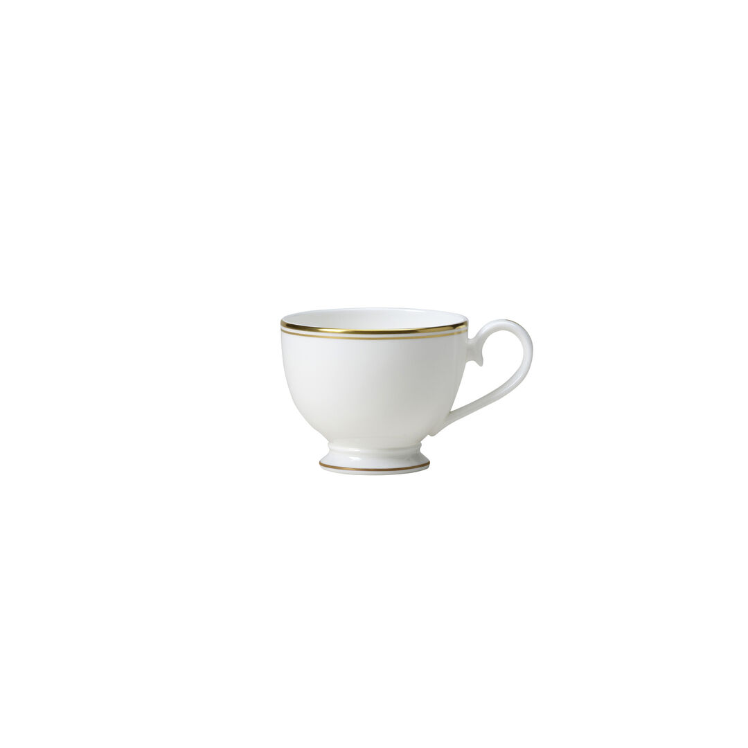 Burnished Gold Classic Footed Tea Cup 7cm 22cl Ceramic Tableware Pack of 12