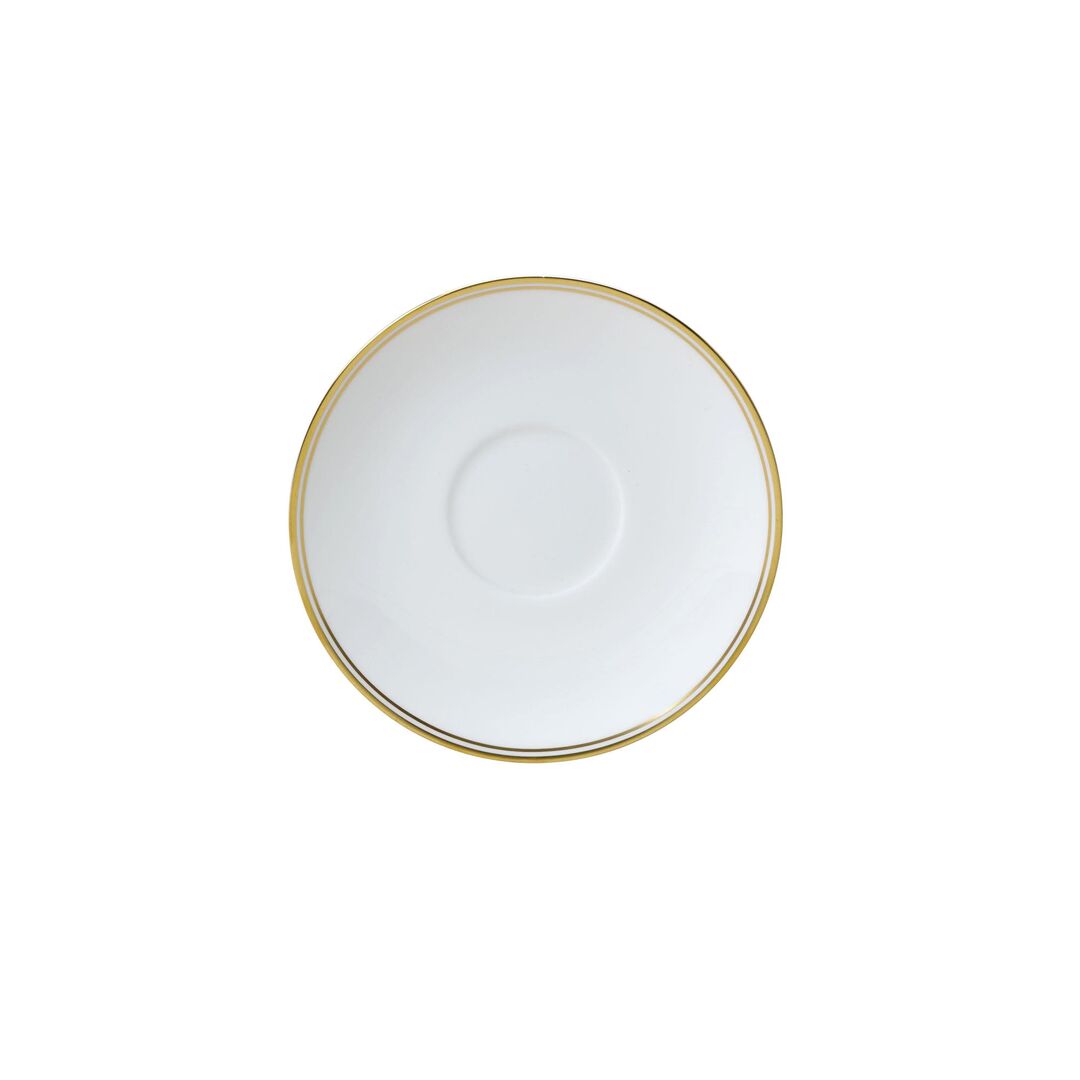 Burnished Gold Classic Tea Saucer/Soup Stand 16cm Ceramic Tableware Pack of 12