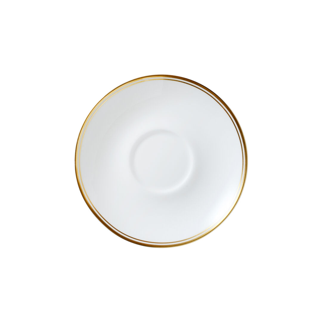 Burnished Gold Coupe Tea Saucer For One 14.5cm Fits AND0411A Ceramic Pack of 12