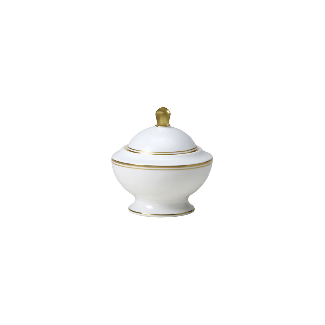 Burnished Gold Classic Sugar Bowl Lid Fits AND0119 Ceramic Tableware Pack of 12