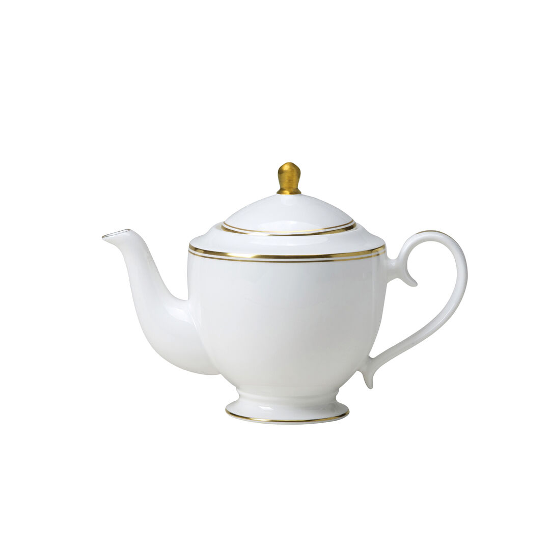 Ceramic Burnished Gold Classic 4 Cup Teapot 16.5cm 80cl (6 1/2"" 28oz) Pack Of 6