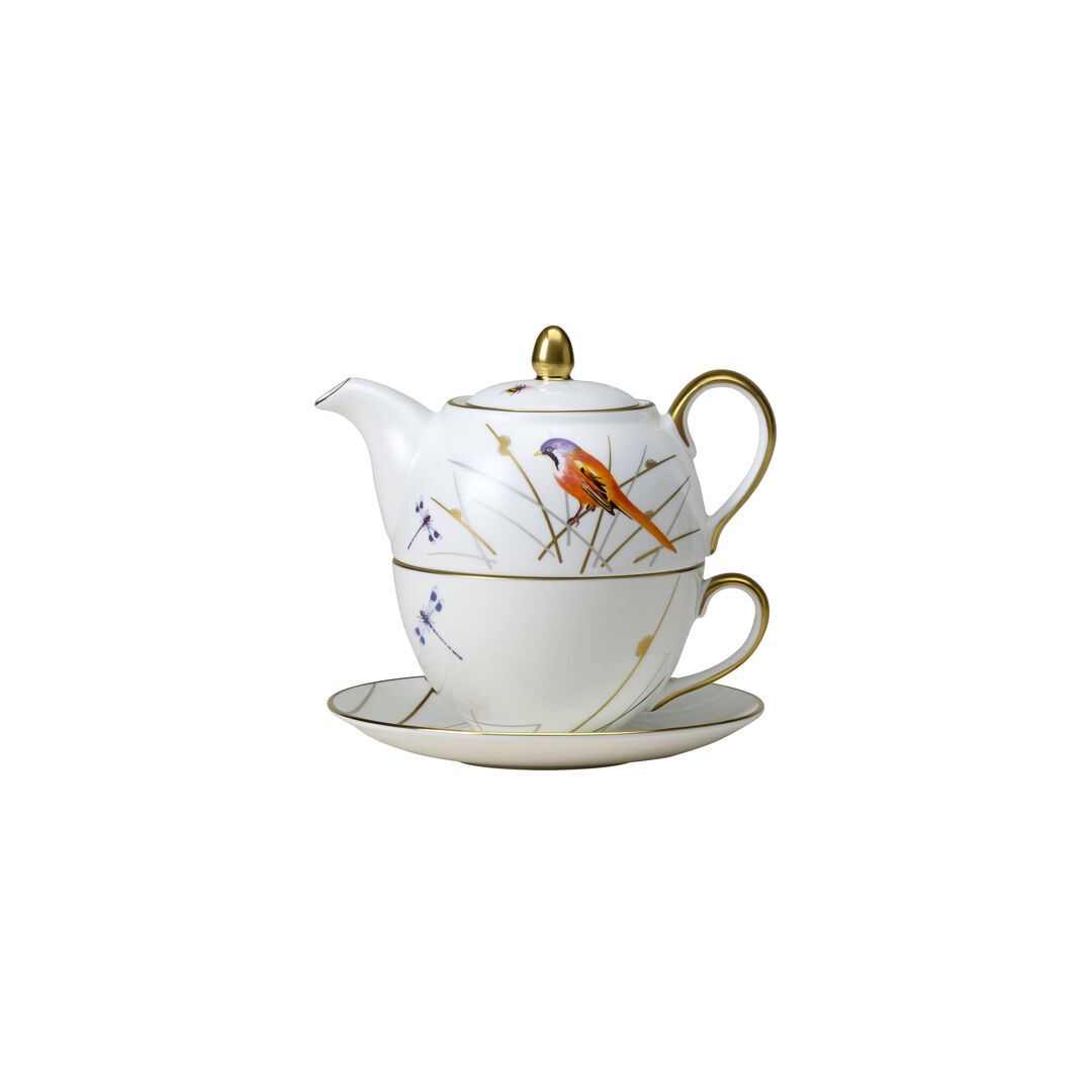 Reed Coupe Tea For One Set Serving Tea Ceramic Tableware Home Hotel Pack of 6