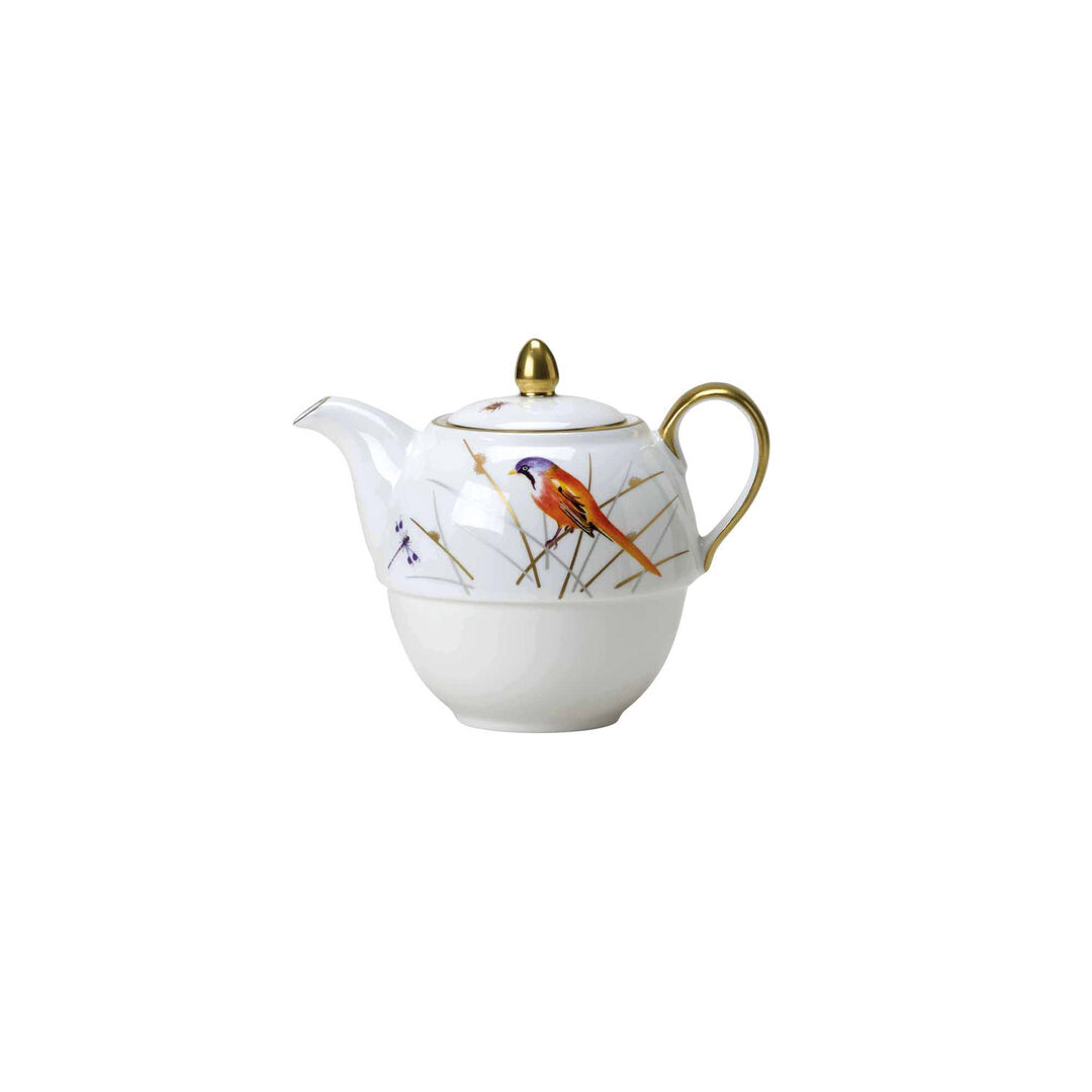 Ceramic  Reed Coupe Tea For One Teapot Lid Fits AND0411B Tableware Pack Of 6