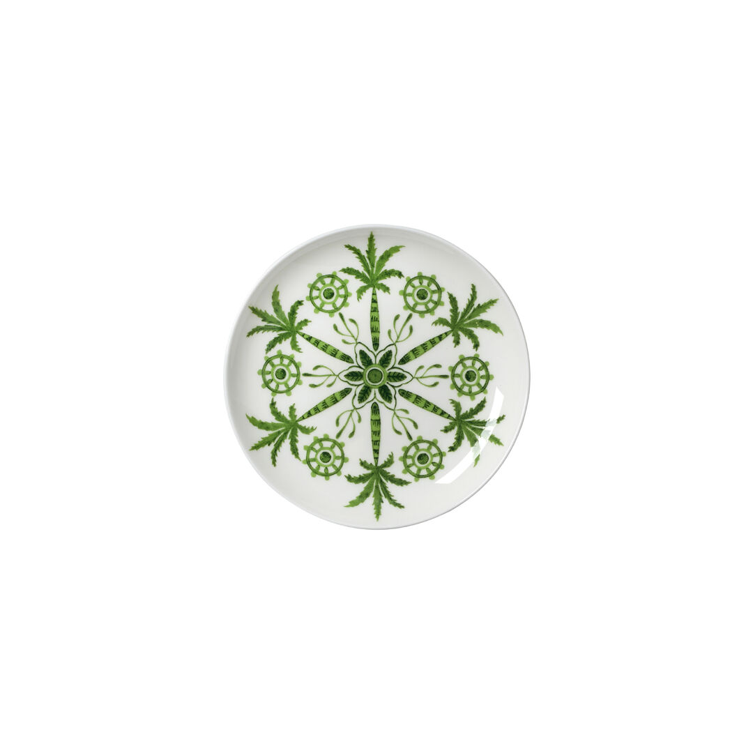 Sultan's Garden Ceramic Dish Green Coupe Butter Dish 11cm (4 1/2"") Pack of 24