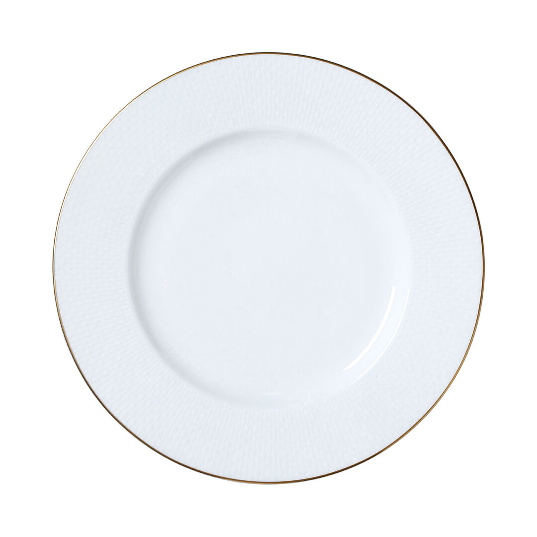 Diamond White Classic Plate 27.5cm Ceramic Serving Plate Tableware Pack of 12