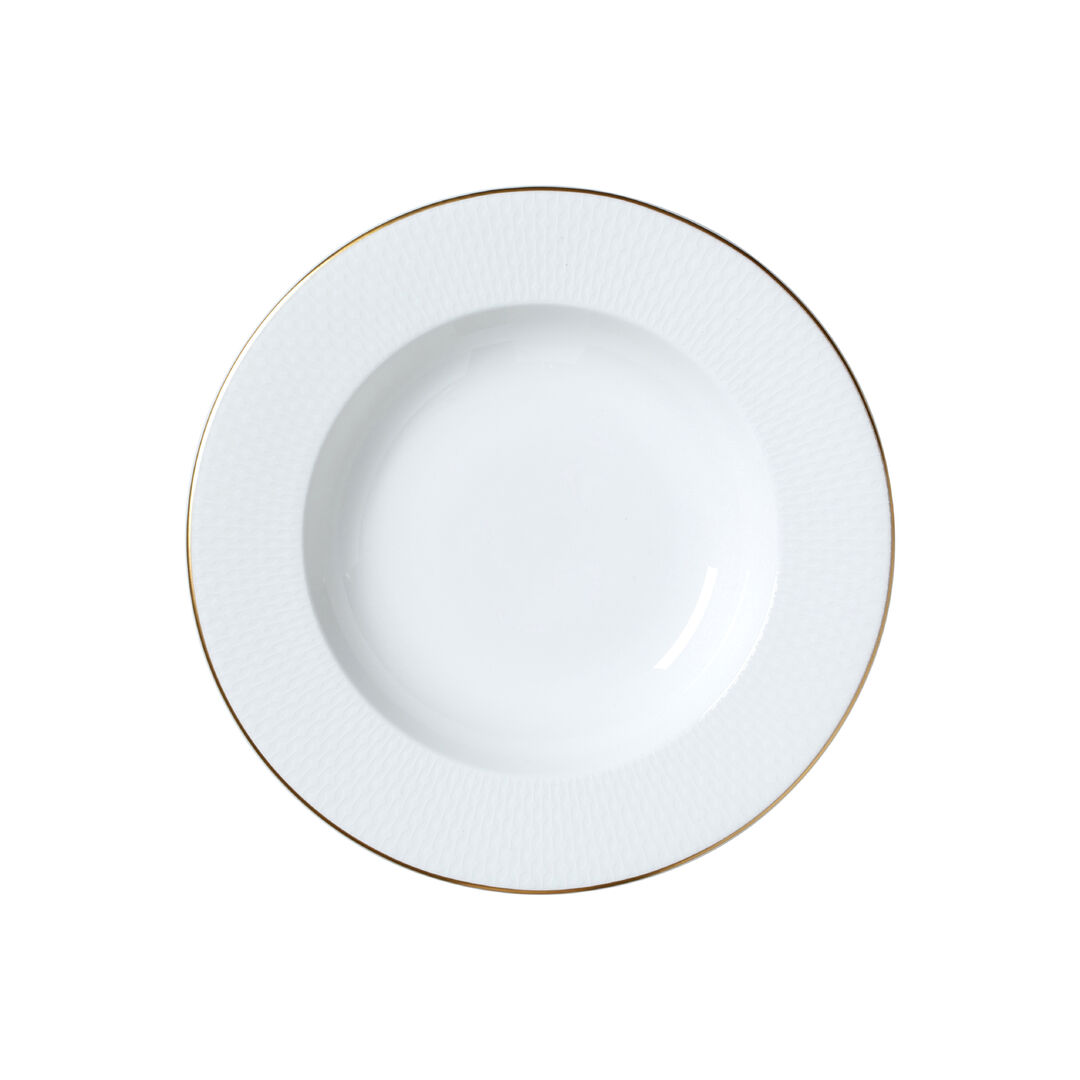 Diamond White Classic Rim Bowl 22cm 22.5cl Ceramic Bowl Tableware Pack of 12