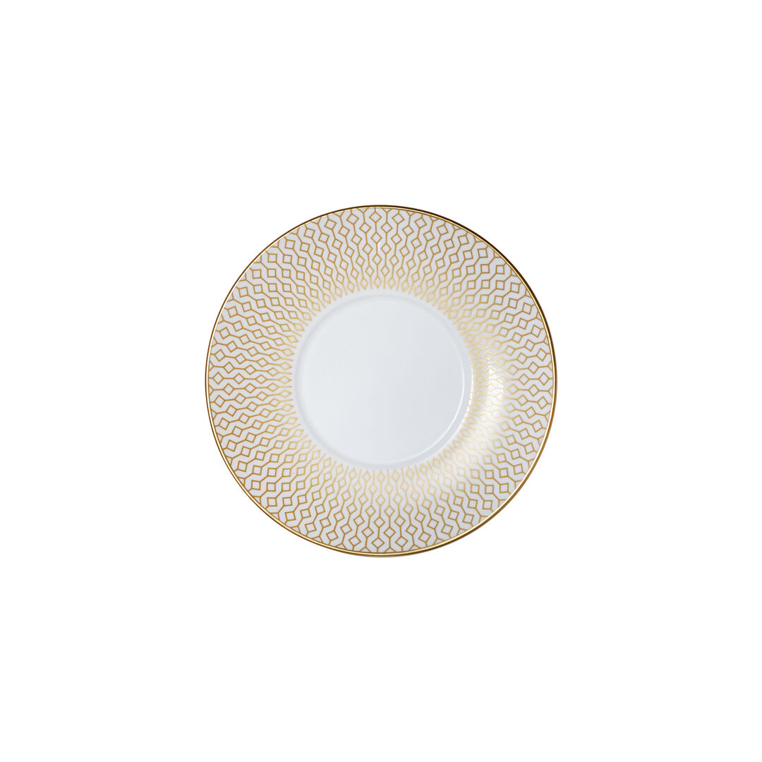 Diamond Gold Coupe Espresso Saucer 12cm Fit AND0112Ceramic Tableware Pack of 12