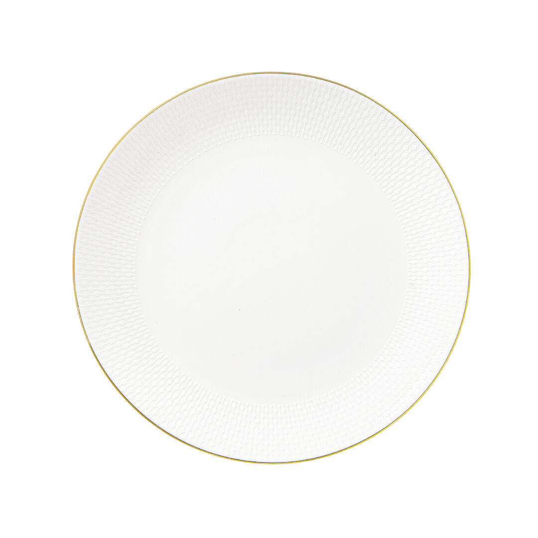 Diamond Coupe Plate 27cm (10 1/2"") Ceramic Plate Set Bar Tableware Pack of 12