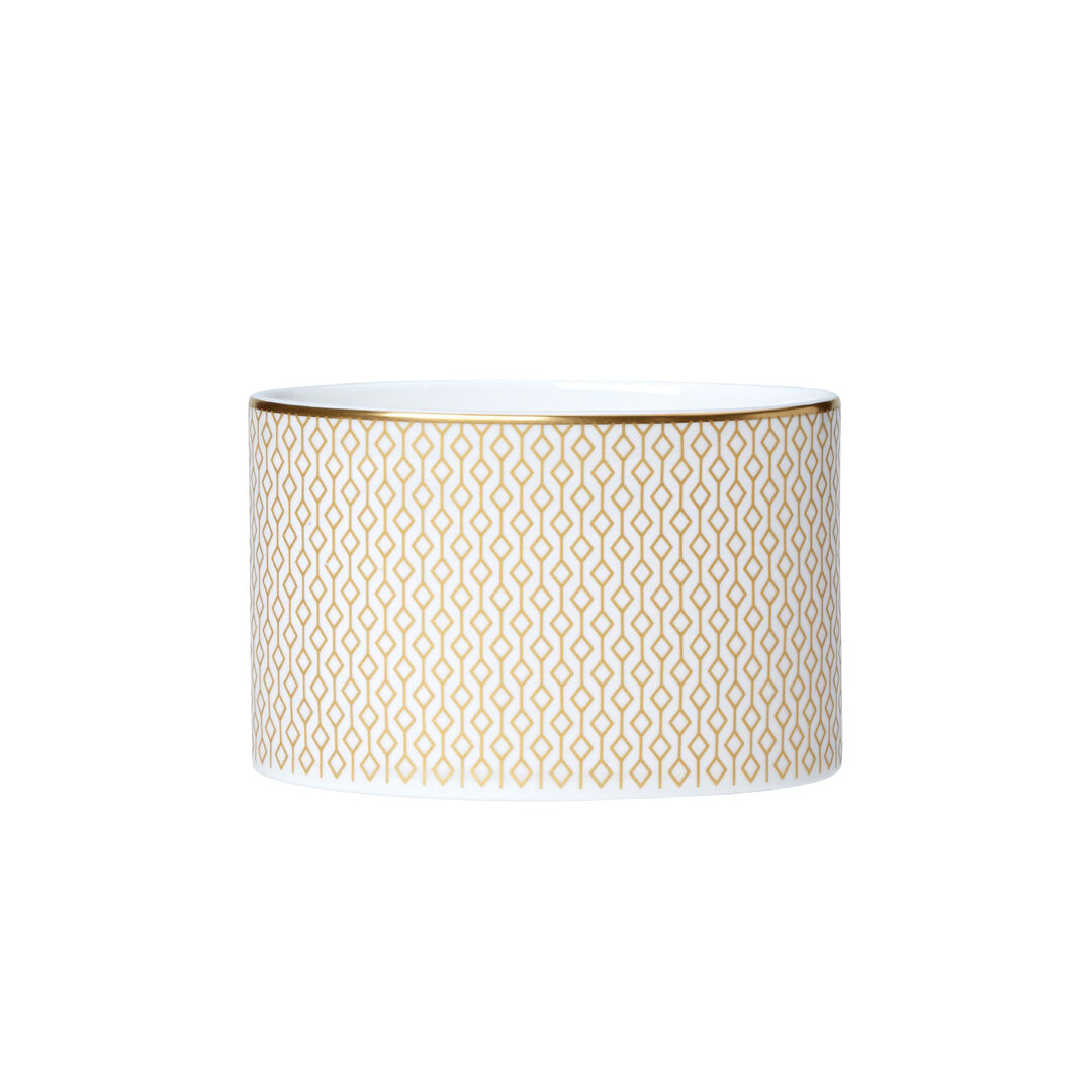 Diamond Gold Coupe Oval Sugar 9cm 22.5cl (3 1/2"" 8oz) No Lid Ceramic Pack of 12