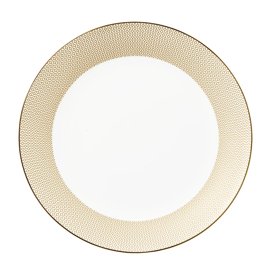 Diamond Coupe Plate 30cm(11 3/4"") Ceramic Tableware Serving Plate Set Pack of 6