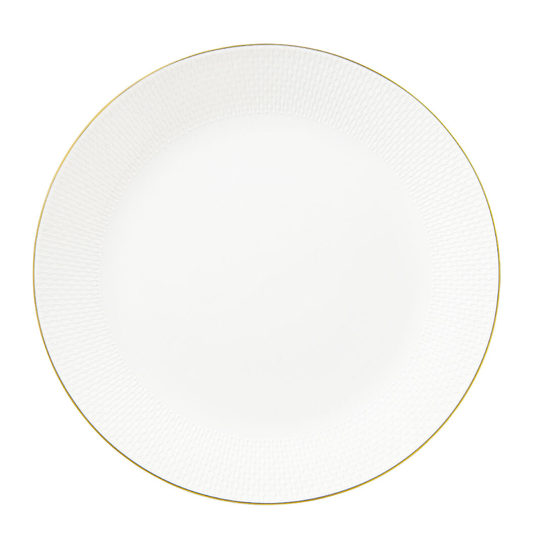 Coupe Plate 30cm (11 3/4"") - Ceramic Diamond Serving Tableware Plate Pack of 6