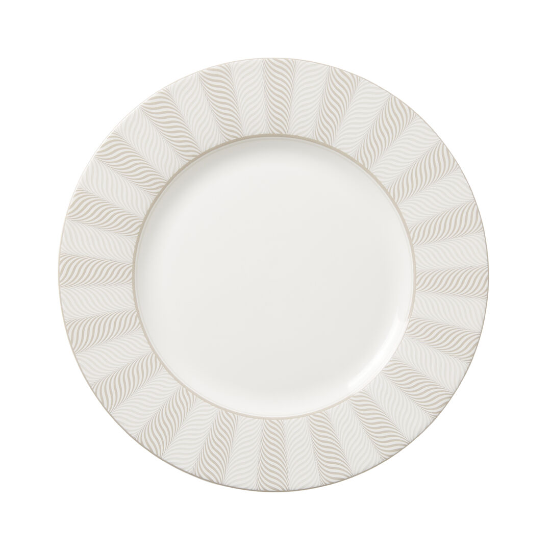 Bakewell Taupe Classic Plate 27.5cm Ceramic Plate Set Tableware Pack of 12