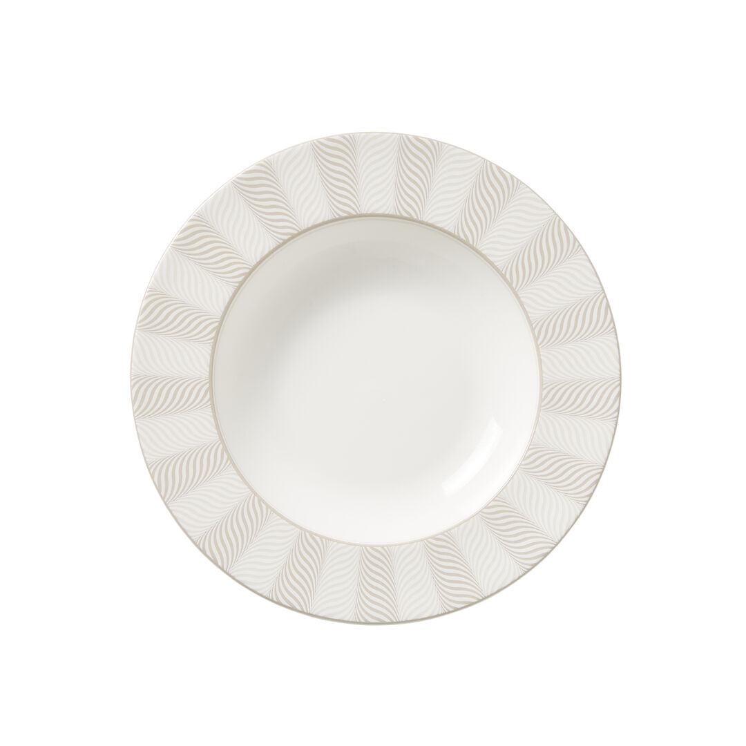 Bakewell Taupe Classic Rim Bowl 22cm 22.5cl Ceramic Bowl Tableware Pack of 12
