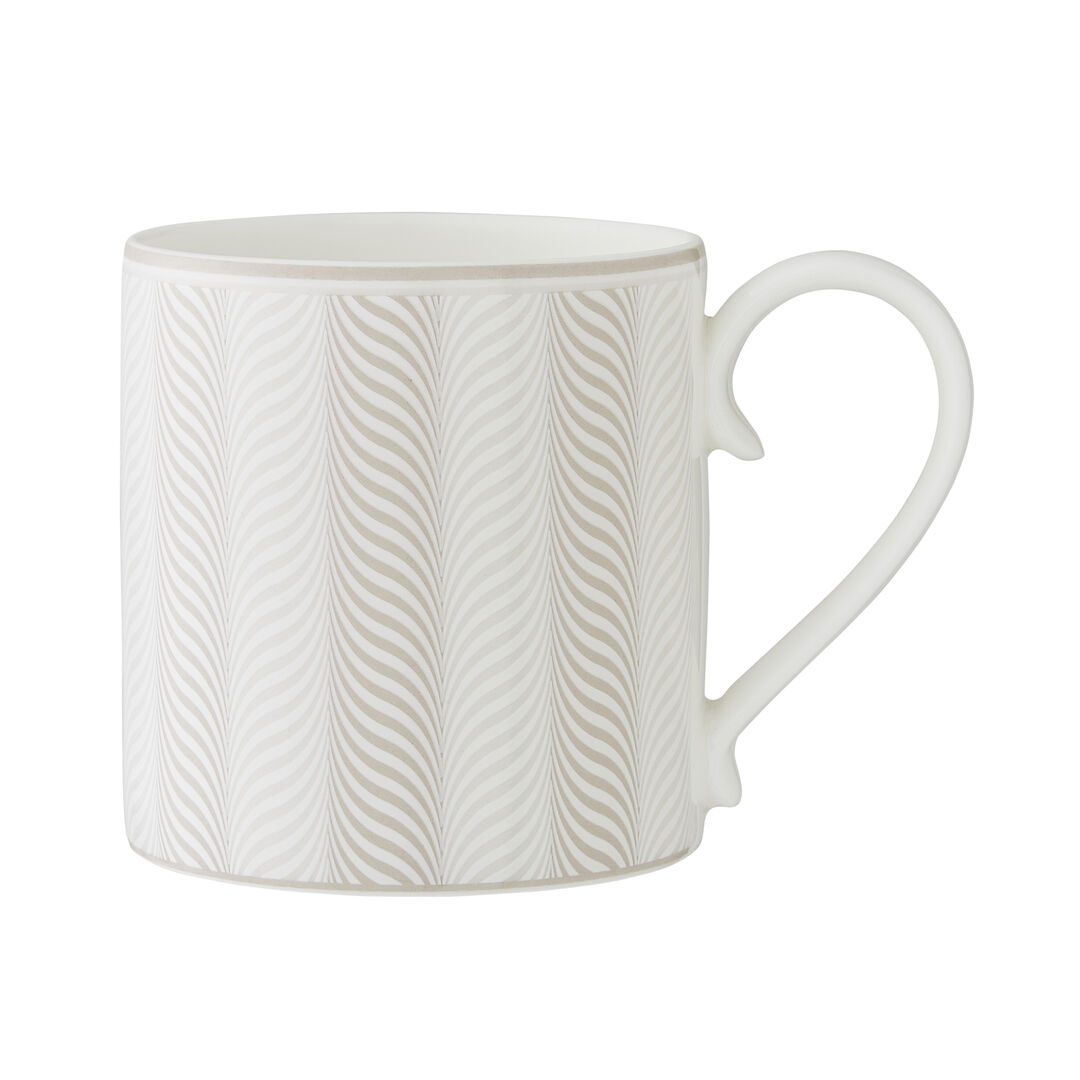 Ceramic Mug Bakewell Taupe Coupe Mug 9cm 35cl Tableware Home Bars Pack Of 12