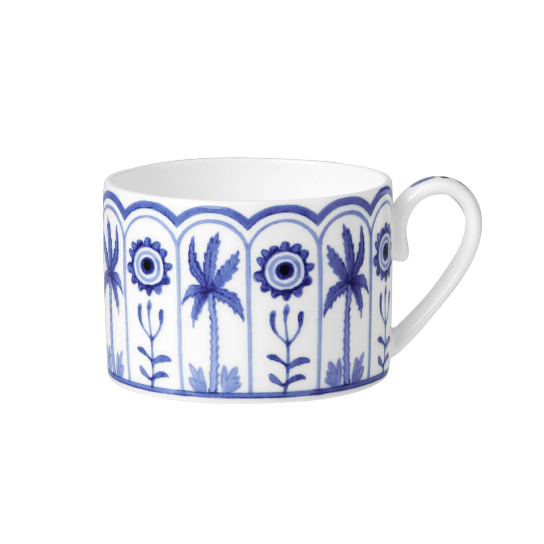 Sultan's Garden Blue Coupe Tea Can Cup 6cm 20cl Ceramic Tableware Pack of 12