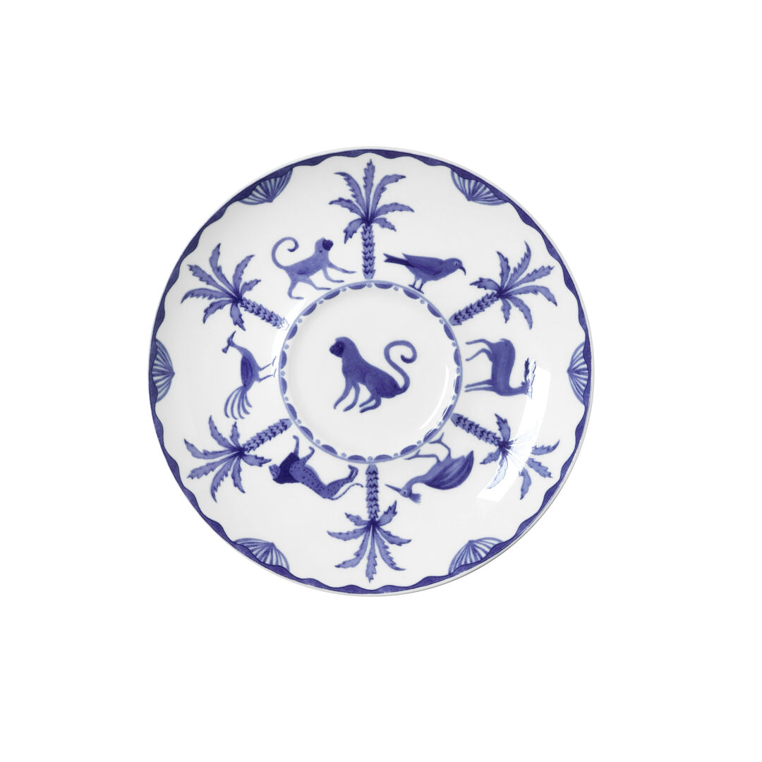 Sultan's Garden Blue Coupe Tea For One Saucer Fits AND0411A Ceramic Pack of 12