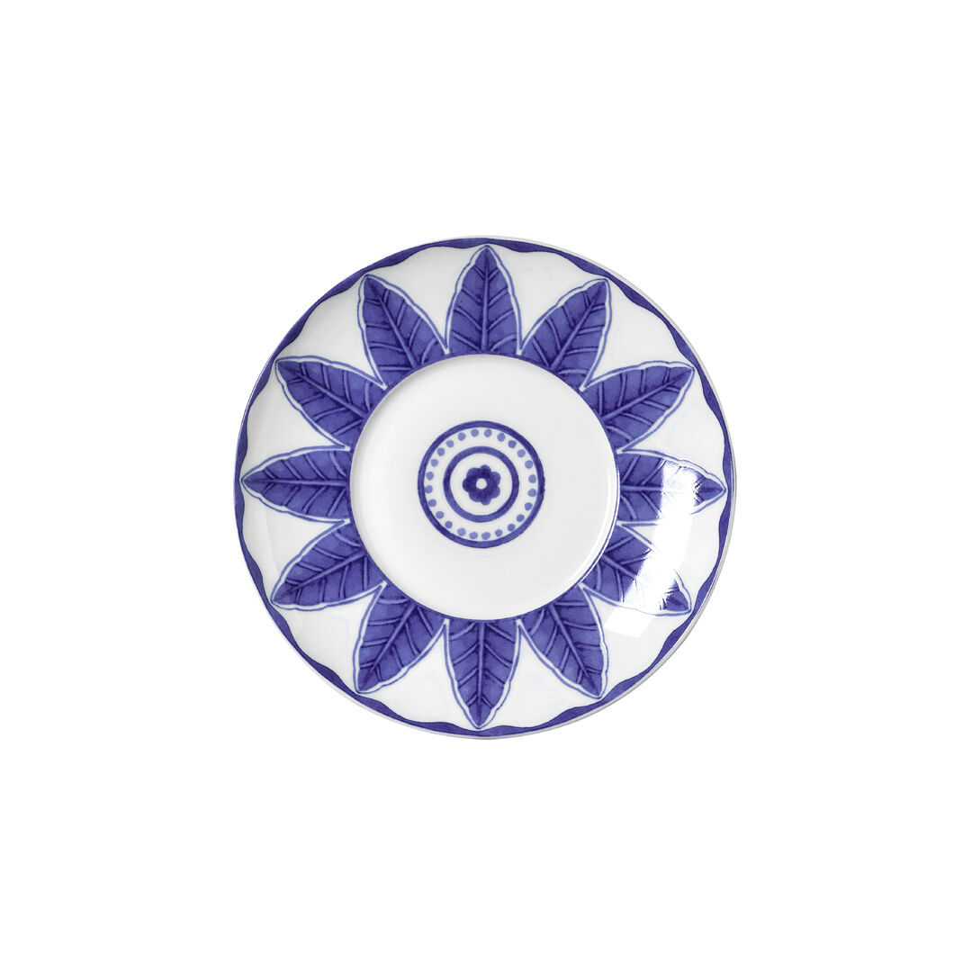 Sultan's Garden Blue Coupe Saucer 16cm (6 1/3"") Fits AND0110 Ceramic Pack of 12