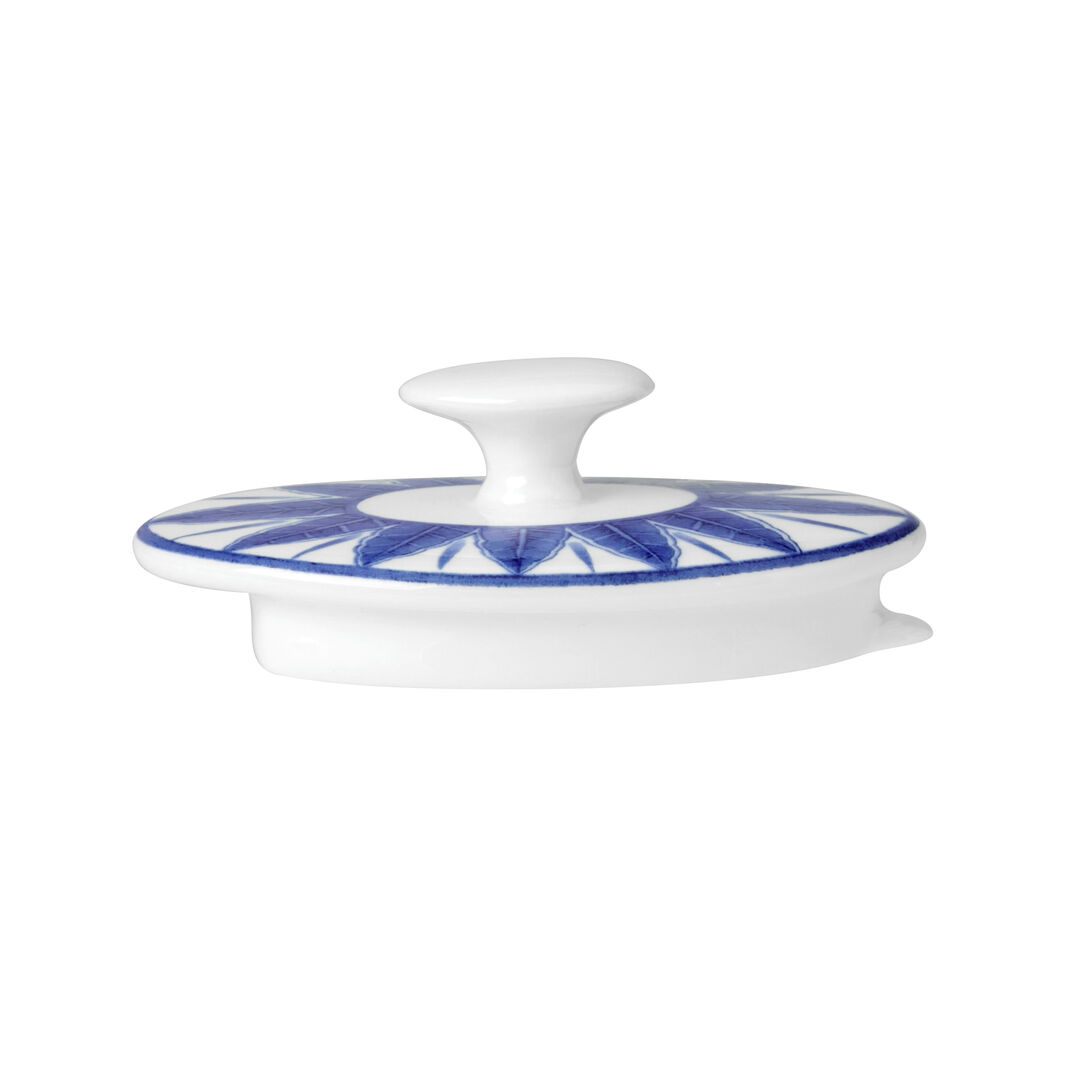 Ceramic Sultan's Garden Blue Coupe 2 Cup Oval Teapot Lid Fits AND0337 Pack of 6