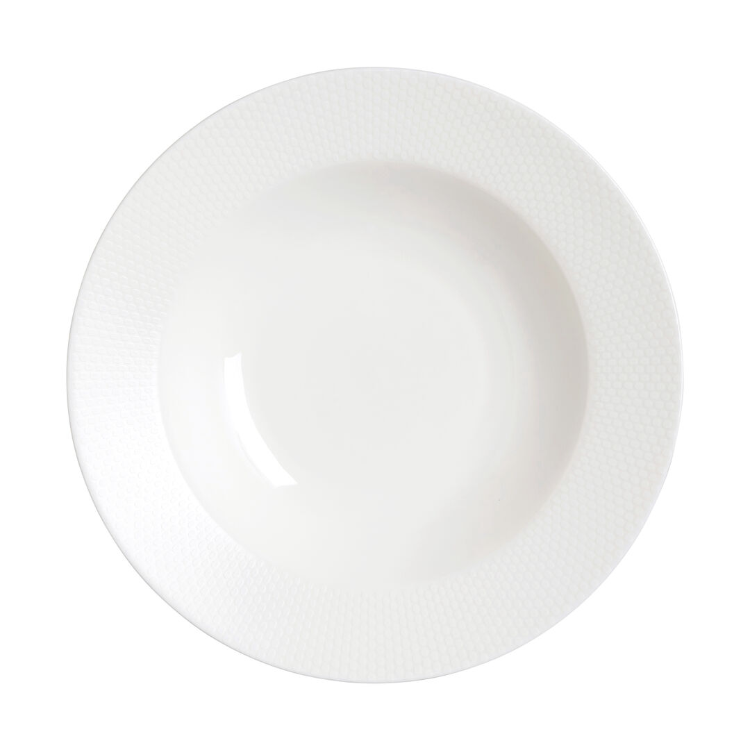 Quanta Classic Large Rim Bowl 28cm 60cl Ceramic Bowl Set Tableware Pack of 6