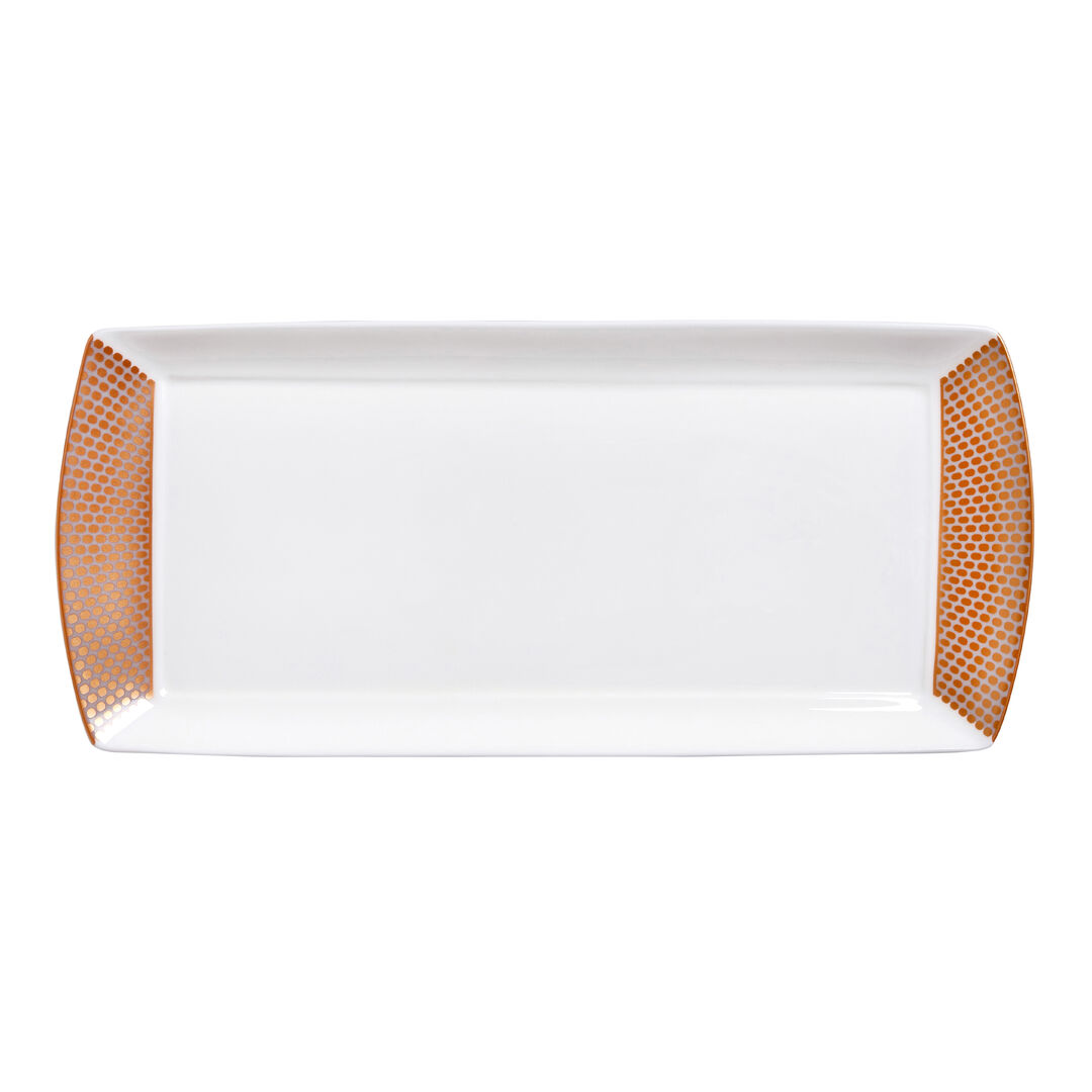 Quanta Classic Large Rectangle Tray 34 x 15cm Ceramic Tableware Pack of 12