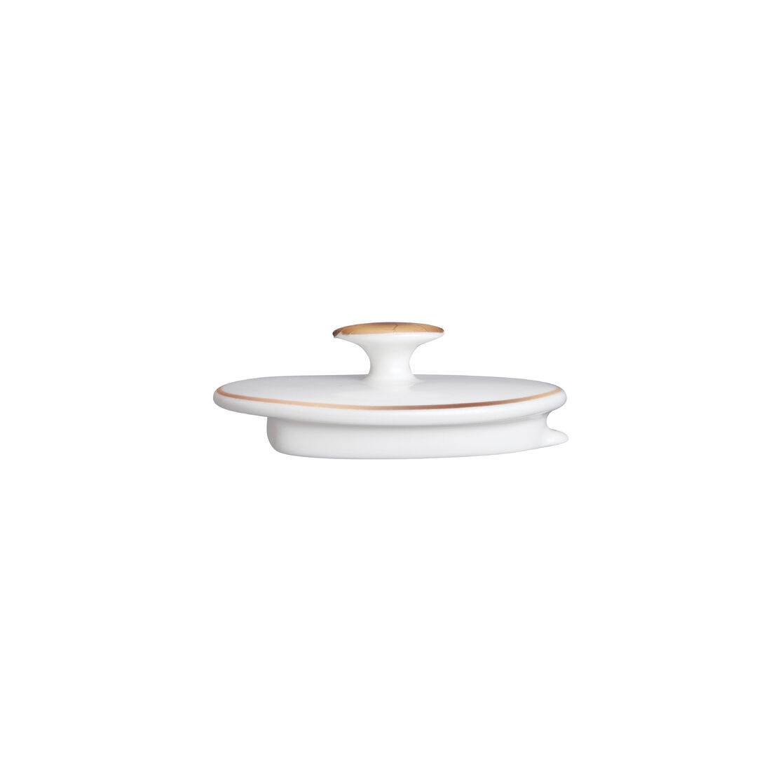 Ceramic Lid Quanta Coupe 2 Cup Oval Teapot Lid Fits AND0337 Teapot Pack of 6