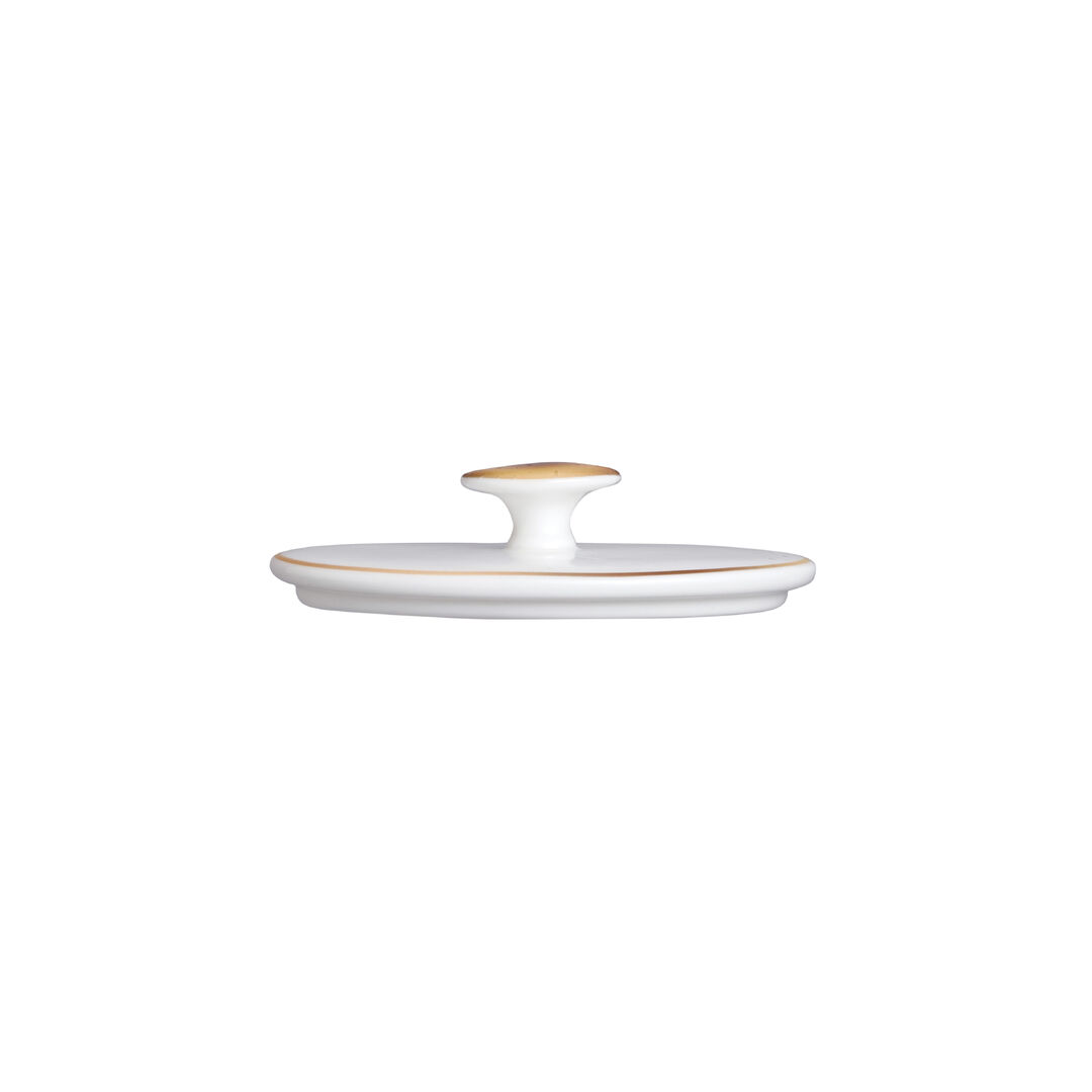 Quanta Coupe Oval Covered Sugar Lid Fits AND0335 Ceramic Tableware Pack of 12