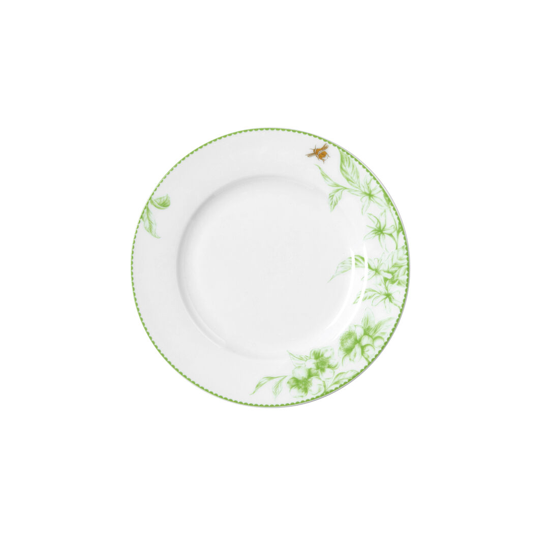 Hive Green Classic Plate 16.8cm Ceramic Serving Food Plate Tableware Pack of 12