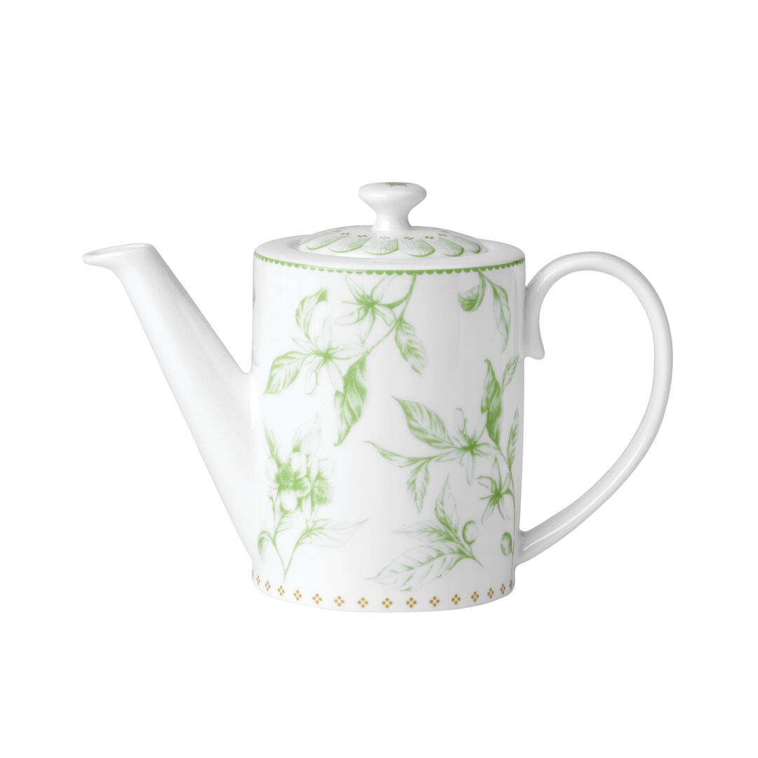 Hive Green Connoisseur Beverage Pot 45 cl Bone China Ceramic Pot Pack of 6