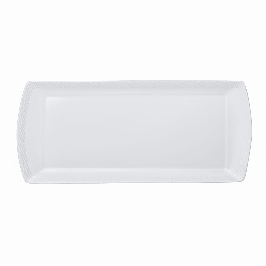 Lahari Classic L/S Rectangle Tray 34 x 15cm Ceramic Tray Tableware Pack of 12