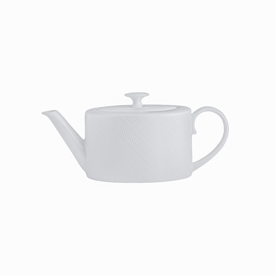 Ceramic Lahari Coupe 2 Cup Oval Teapot Serving10cm 55cl (4"" 19 1/3oz) Pack of 6