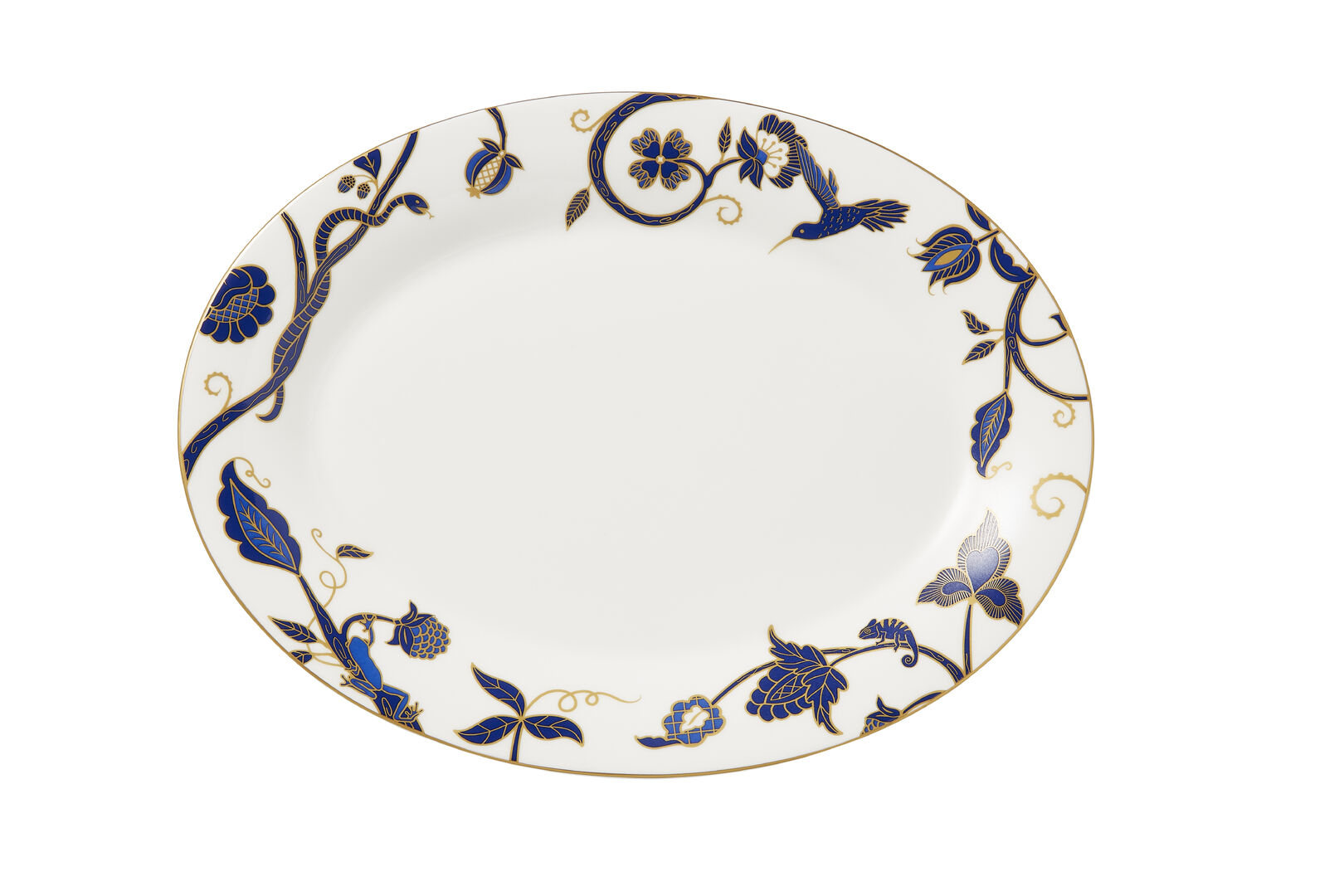 Makira Misc Oval Tray 36.5cm x 27.5cm Ceramic Serving Tray Tableware Pack of 6