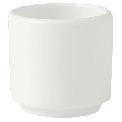 Monaco White Footless Egg Cup 4.75cm Ceramic Drinking Cup Tableware Pack of 12
