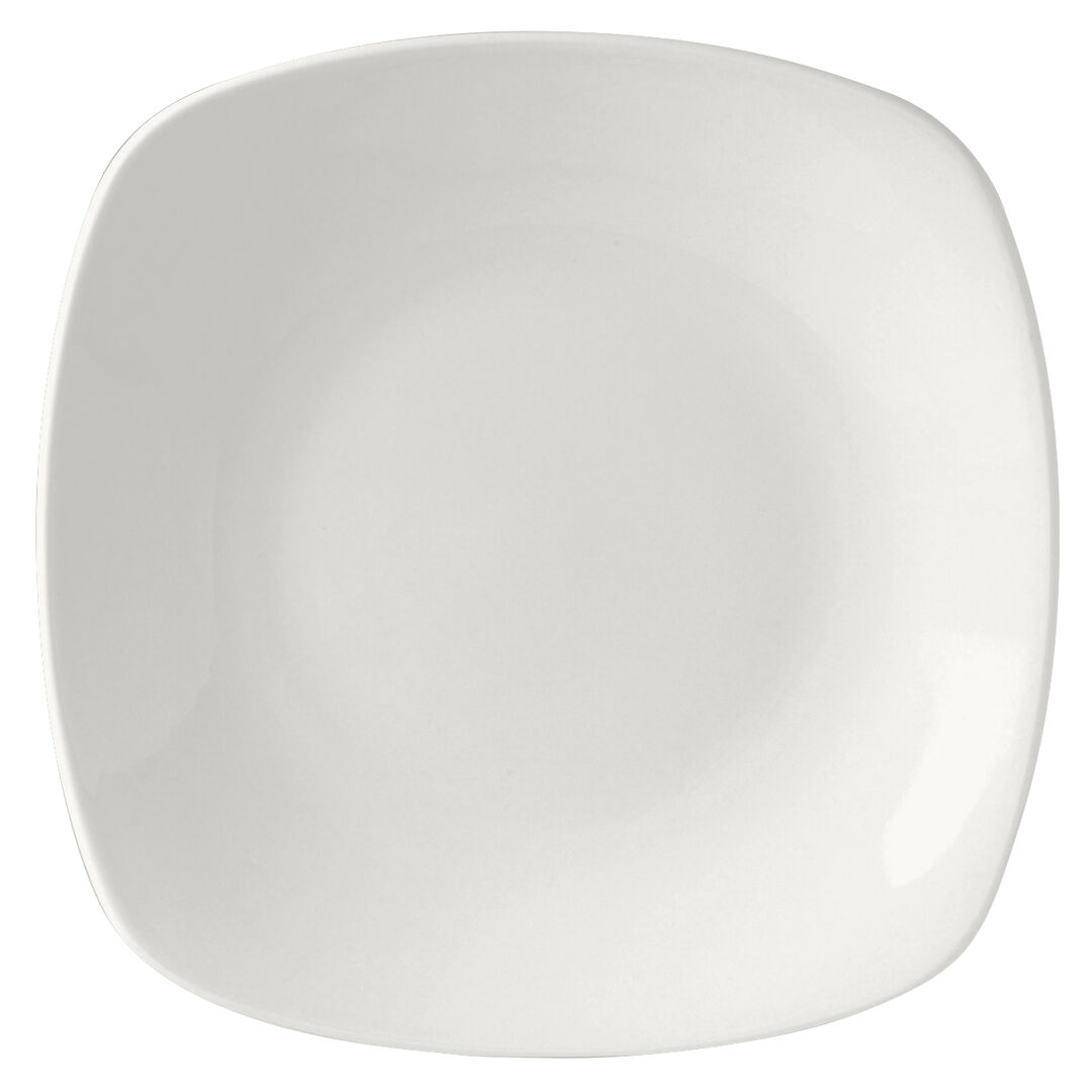 Monaco White Quadro Plate 17.8cm (7"") Ceramic Food Plate Tableware Pack of 36