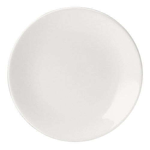 Monaco White Contour Plate 25.5cm (10"") Ceramic Plate Tableware Pack Of 24