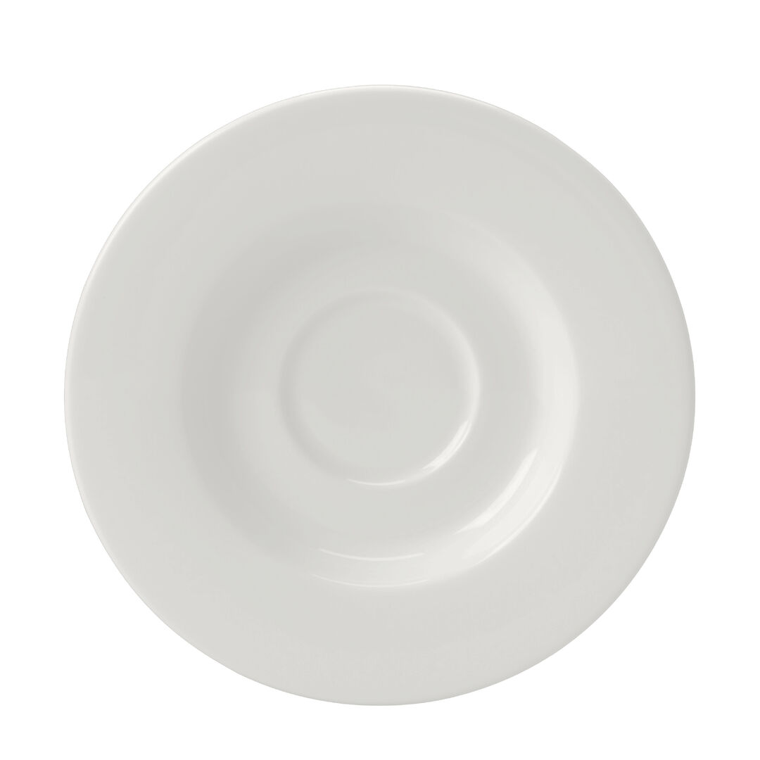 Monaco White Fine Saucer 11.75cm Ceramic Saucer Plate Tableware Pack of 36