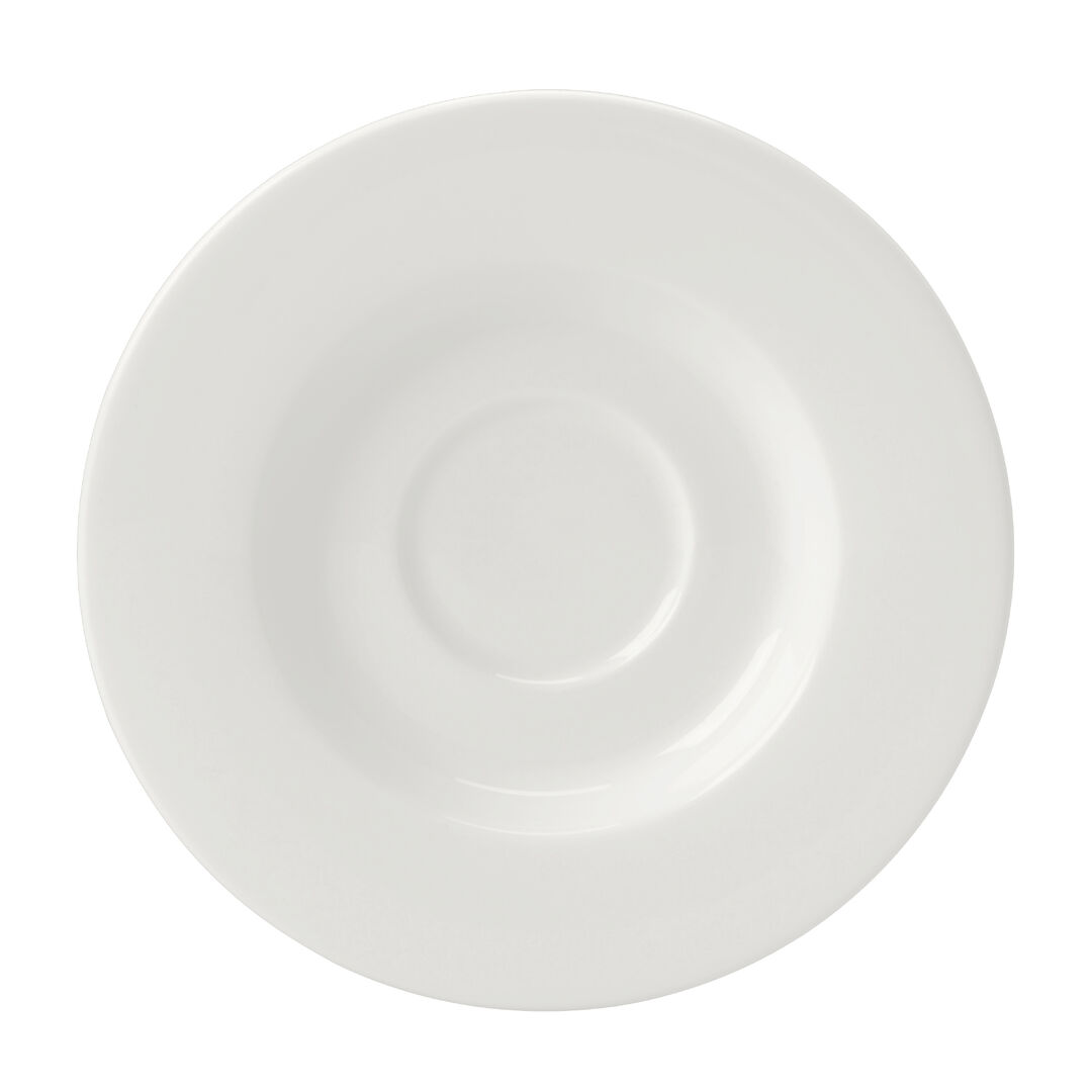 Monaco White Fine Saucer 16.5cm Ceramic Saucer Plate Set Tableware Pack of 36