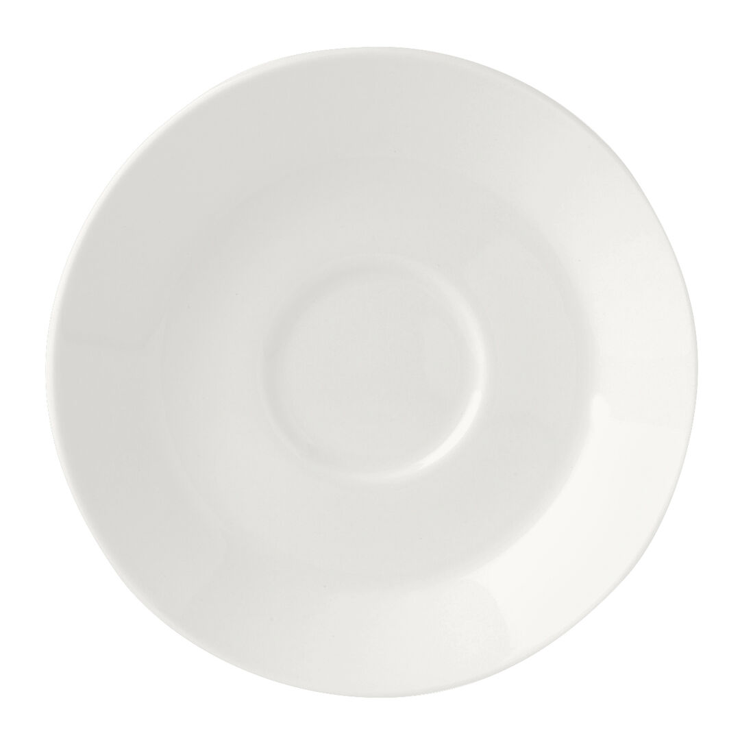 Monaco White Saucer 11.75cm Ceramic Saucer Plate Set Home Tableware Pack of 36