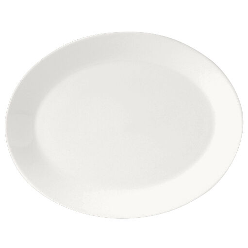 Monaco White Oval Coupe Plate 20.25cm (8"") Ceramic Plate Tableware Pack of 24