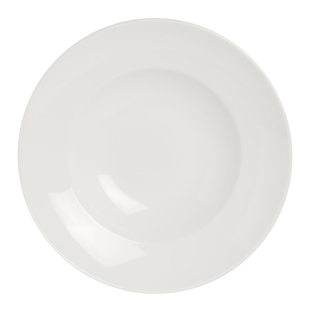 Monaco White Nouveau Bowl 30cm 52.5cl Ceramic Bowl Set Home Tableware Pack of 6