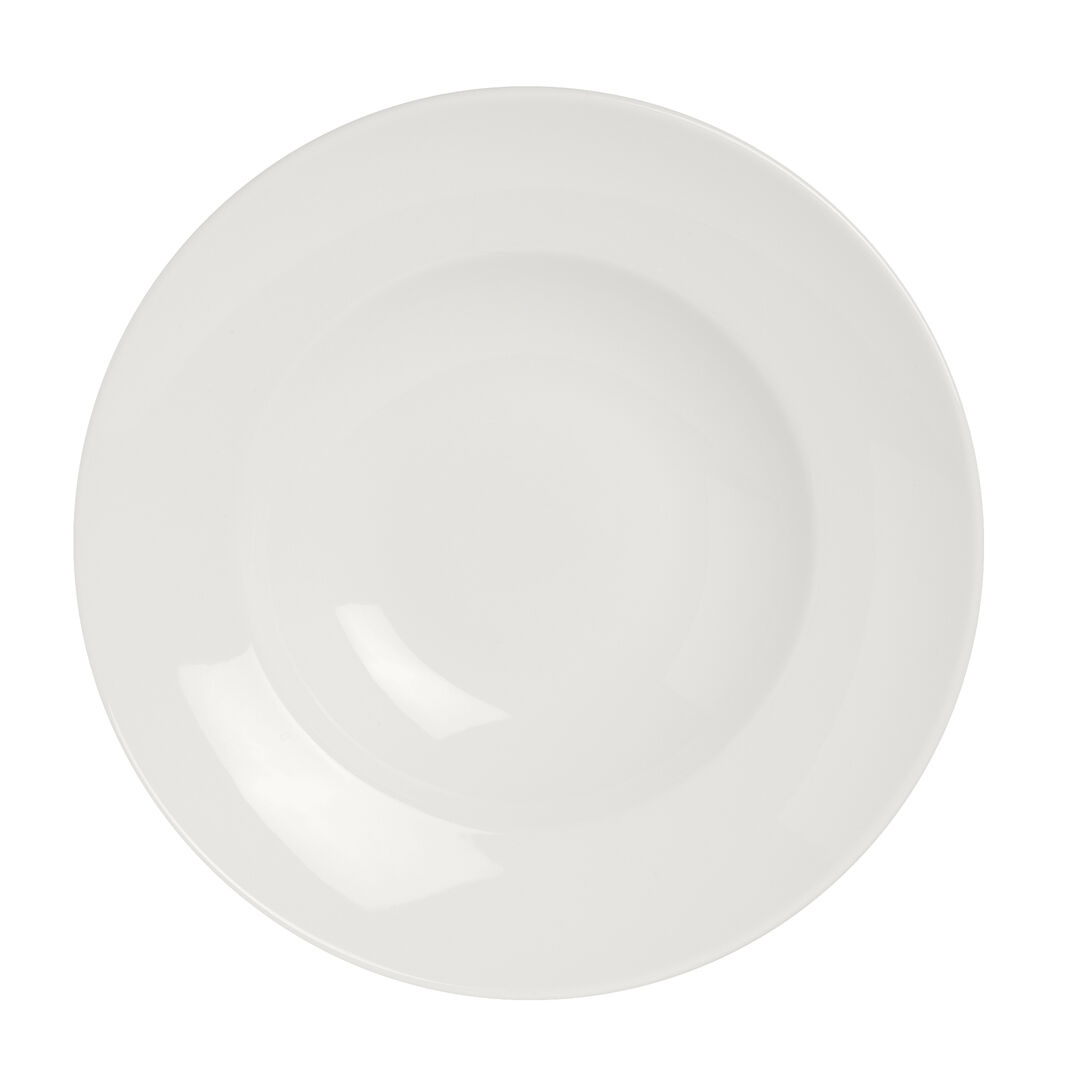 Monaco White Nouveau Bowl 23cm 21.25cl Ceramic Bowl Set Tableware Pack Of 24