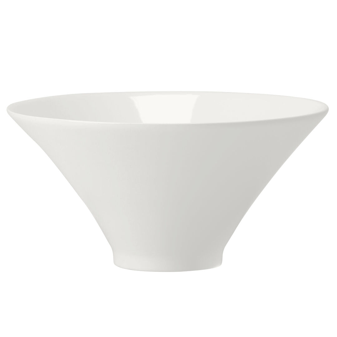 Monaco White Axis Bowl 15.25cm (6"") Ceramic Bowls Set Tableware Pack of 12