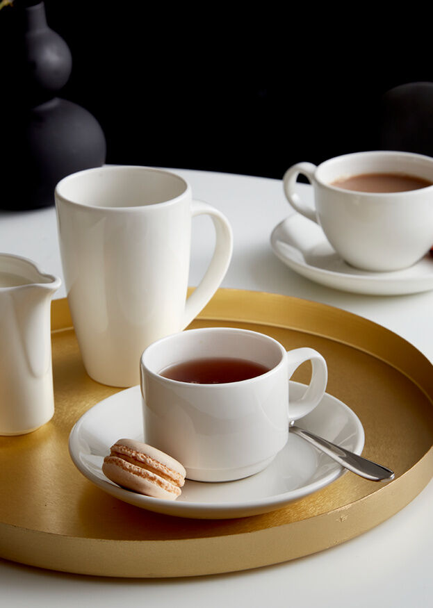 Monaco White Sheer Pepper Pot Ceramic Tableware Presentation Set Pack of 12