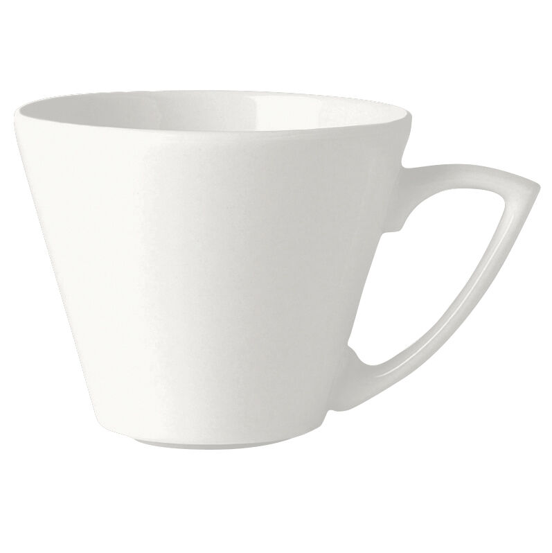 Monaco White Cone Cup 22.75cl (8oz) Ceramic Drinking Cup Tableware Pack of 24